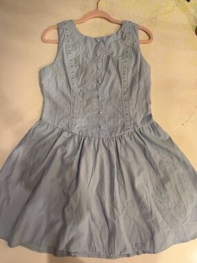 Altar'd State Light Blue Sleeveless Cotton Dress for Kids